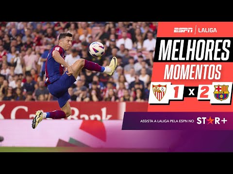 Gols e lances de Sevilla x Barcelona
