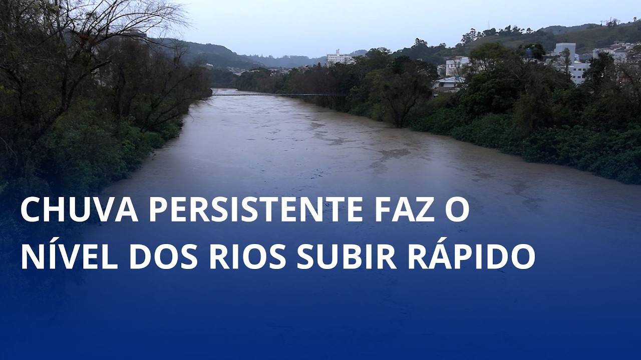 Chuva persistente faz o nível do rio subir rápido na região ⛈️
