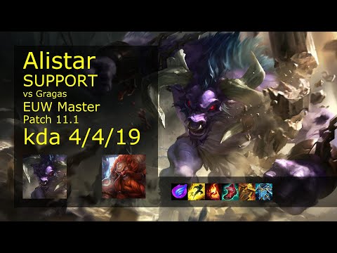 Alistar Support & Vayne vs Gragas & Kai'Sa - EUW Master 4/4/19 Patch 11.1 Gameplay