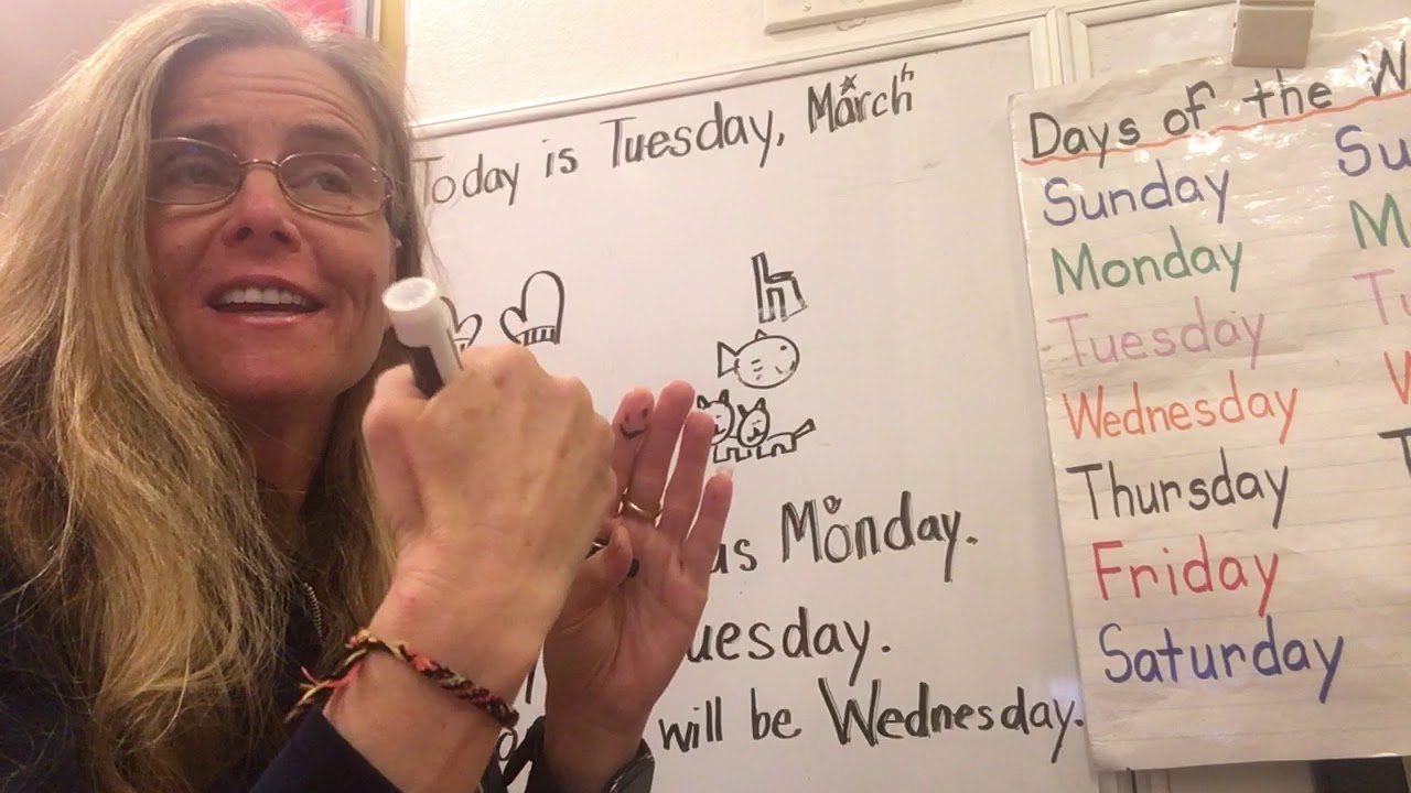 Daily calendar with rhyming words