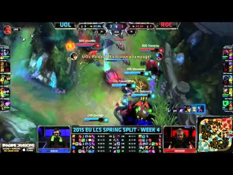 [Highlights] Unicorns of Love vs ROCCAT EU LCS Spring 2015 W4D1   UOL vs ROC