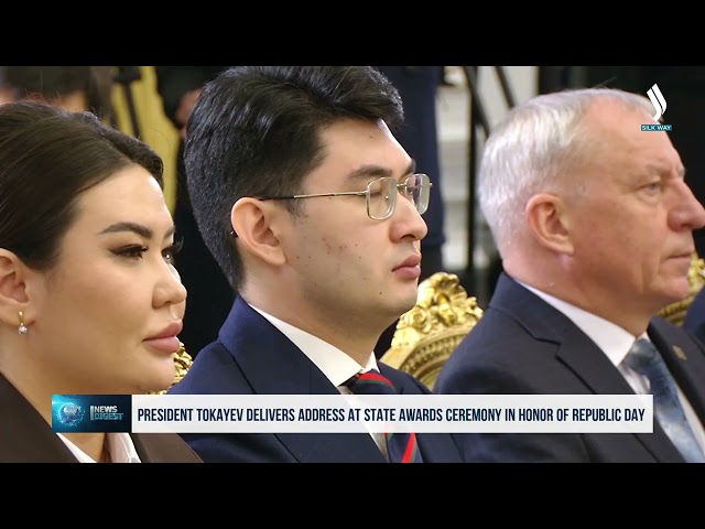 Kazakistan Cumhurbaşkanı Cumhuriyet Bayramı'nda devlet ödüllerinin takdim töreninde konuştu