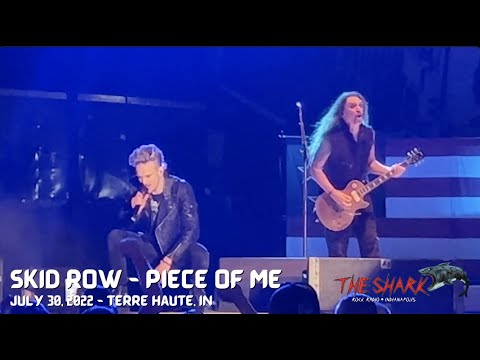 Skid Row performs Piece Of Me on July 30, 2022 in Terre Haute, IN