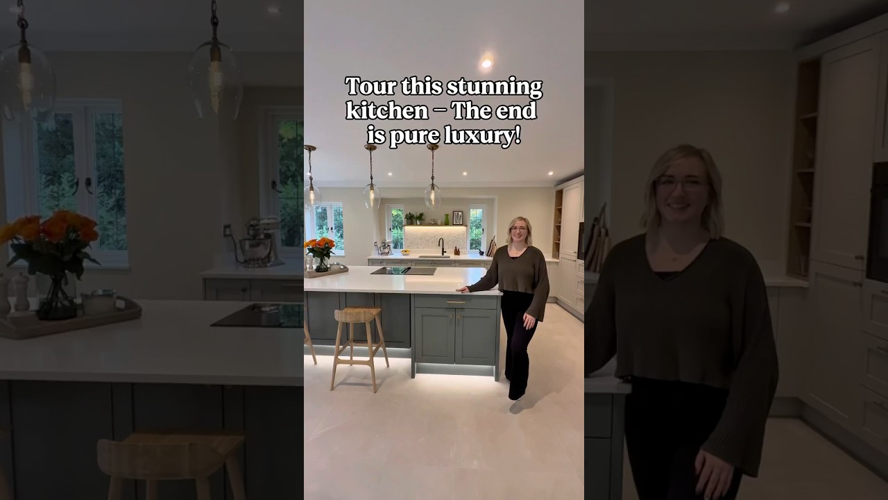 Luxury Kitchen Reveal | Botanical Green & Limestone Design
