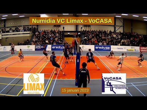 2023-01-15 Numidia VC Limax - VoCASA (samenvatting, 8 min) Eredivisie Heren Volleybal