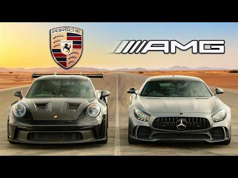 포르쉐 911 GT3 RS vs AMG GT R - 드래그 레이스!
