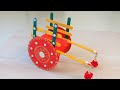 DIY Bullock Cart Beautiful Ice Cream Stick Pop Stick Craft Rangoli Crafts By Aashu