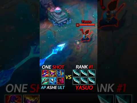 ONE SHOT AP Ashe Ult ❄️ vs Rank 1 Yasuo 💪😎