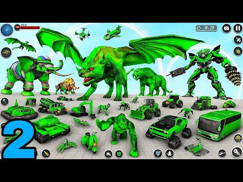 Multi Animals Robot Car Dragon Transform Game - Android GamePaly