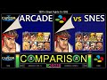 Street Fighter II Arcade Vs SNES Dual Longplay Side By Side Comparison