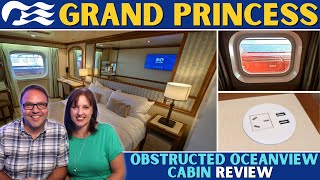 Grand Princess Obstructed Oceanview Cabin Review (Room E224 Deck 8) 🚢