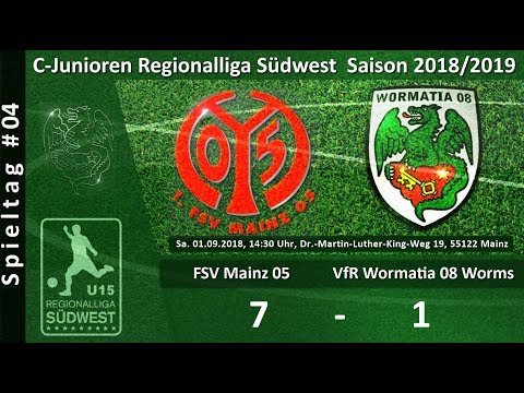 Spieltag 04:  FSV Mainz 05 - VfR Wormatia 08 Worms U15 (7:1) - Torshow - 01.09.2018
