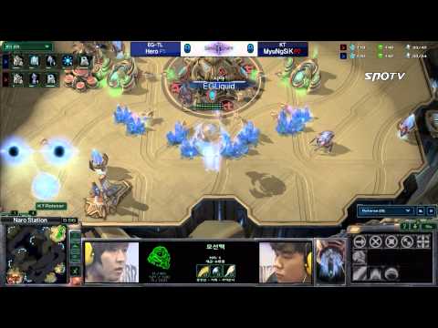 [0415] Hero(EG-TL) vs. MyuNgSiK(KT) PvP 1SET Naro Station -Starcraft2,SPL,esportstv