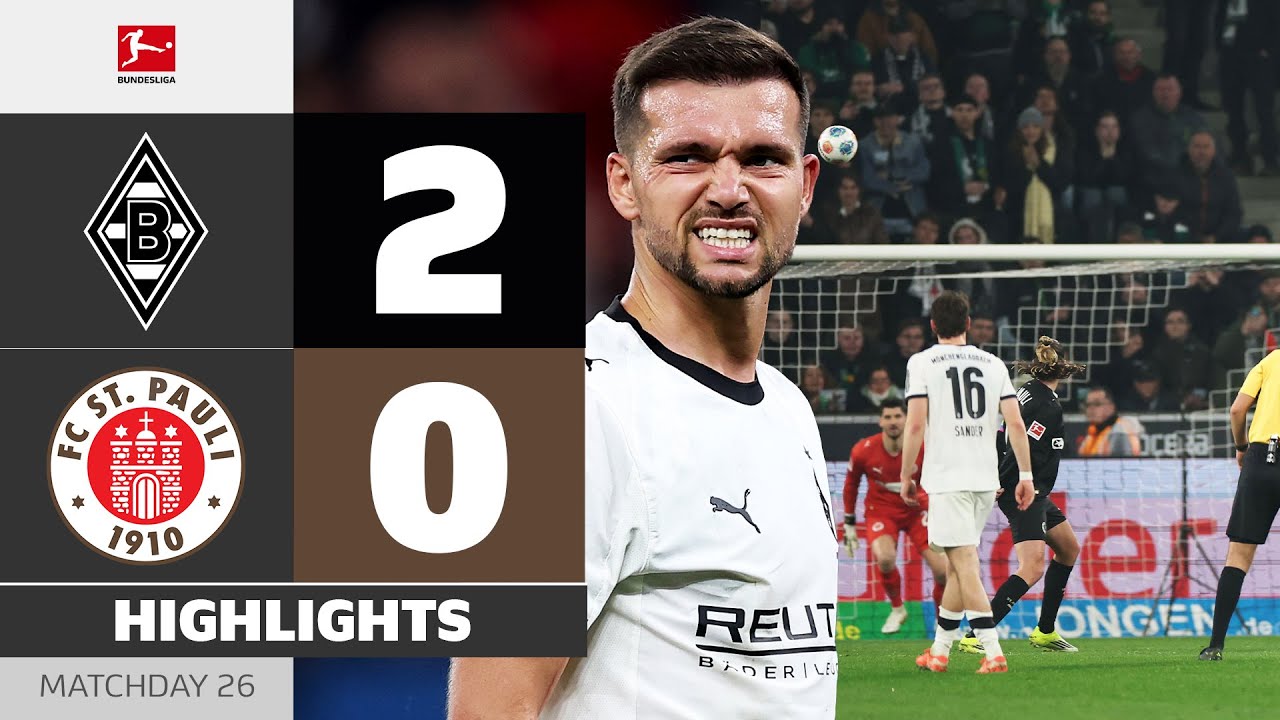 Borussia M'gladbach vs St. Pauli Highlights