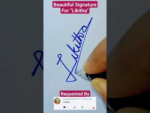 ❤️✒️#signature #creator ✒️❤️#shorts #viral #beautiful #signature #for #likitha