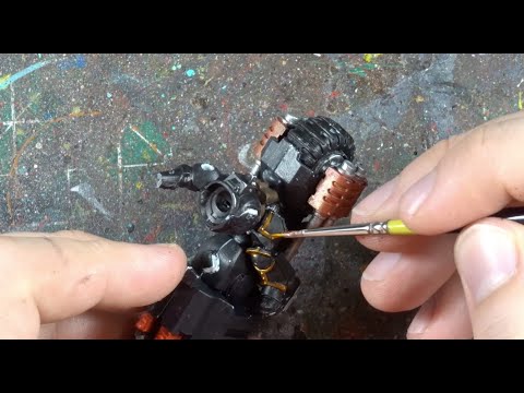 Warhammer 40K Primas Chaplain On Bike Painting Time Lapse Video