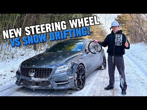 Upgraded My Steering Wheel for Winter Drifting - EPIC SNOW CHALLENGE!