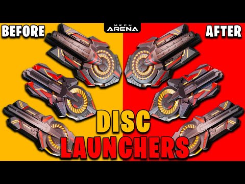 Comparing Disc Launcher 12 & 16 Before & After Rebalance | Mech Arena