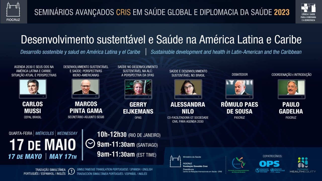 166 - Seminários CRIS 2023 - Desenvolvimento sustentável e Saúde na América Latina e Caribe