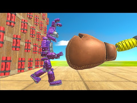 Giant Boxing Glove and Dynamite vs Mecha Units | Animal Revolt Battle Simulator