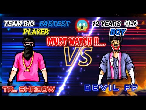 1 vs 1 Custom 👿. Team rio fastest player vs 12 years boy😱Garena free fire 🔥||TEAM RIO