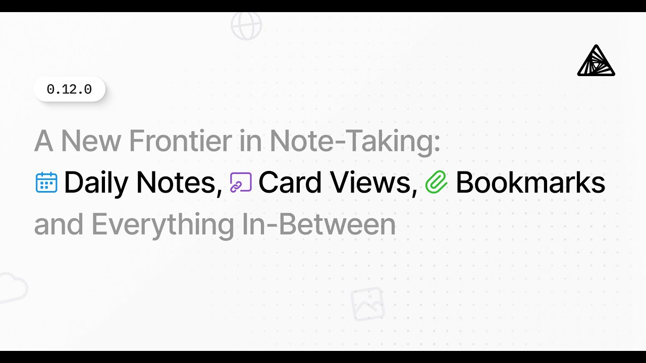 Daily Notes & Bookmarks: AFFiNE 0.12.0 Debut.- The Open Source Notion Alternative you must try it! video thumbnail