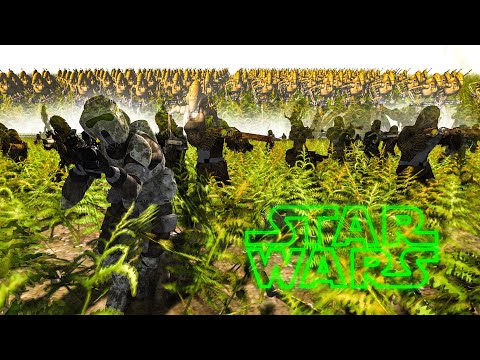 STAR WARS THE CLONE WARS - Kashyyyk Battle Scenario | 41st vs Large Droid Army