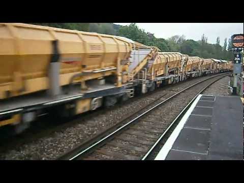 Freightliner Class 66's no's 66616-66605 @ Bath Spa 6Y11 20-05-2012., High Output Ballast Cleaner