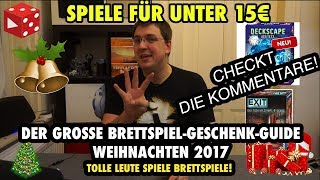 Spiele für 8€ - 15€ ● Geschenke Guide Gesellschaftsspiele Weihnachten 2017