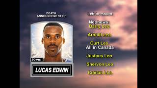 Lucas Edwin ~ Long Obituary