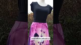 Nikolex Dámská půlkolová sukně z úpletu Víla, vel. L/XL
