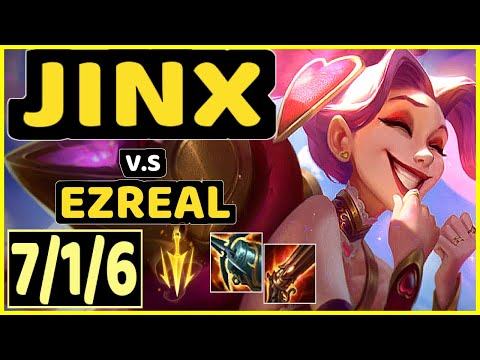 JINX vs EZREAL - 7/1/6 KDA BOTTOM ADC GAMEPLAY - EUW Ranked GRANDMASTER