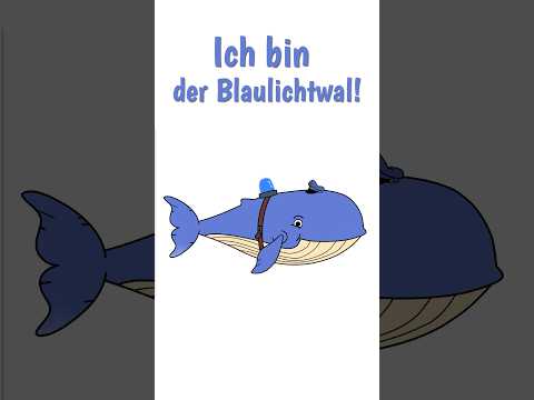 🎶 Ich bin der Blaulichtwal | Sing #Kinderlieder #Shorts