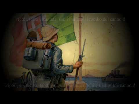 "A Tripoli" - Italian Patriotic Song (+ English Subtitles)