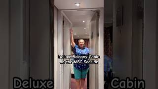 Full tour of MSC Seaside Deluxe Balcony Cabin #mscseaside #cruisecabintour #msccruises