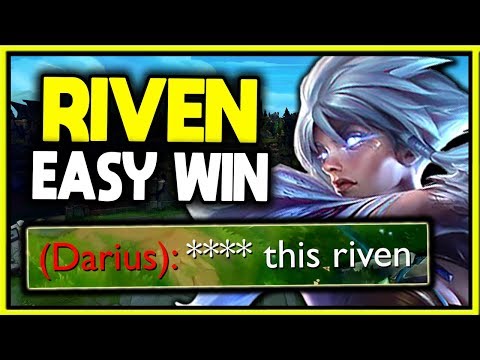 HOW TO MAKE TOPLANE RAGEQUIT WITH RIVEN - SEASON 10 RIVEN GAMEPLAY GUIDE League of Legends