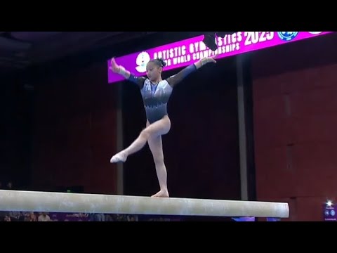 Japanese gymnast MINAMINO Yume wins Silver 🥈 on Beam - Junior World Championships 2025