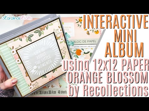 Interactive Spring Photo Album Project Share using Orange Blossom by Recollections with Fun Elements