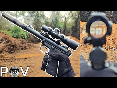 TRUE EYE POV: Ruger Mark IV 22/45 + BSA 2x Scope – Turning This .22LR into a Sniper!