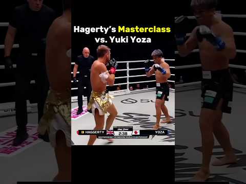 Defense on another level 😤 Haggerty shuts down Yoza completely #kickboxing #bantamweight