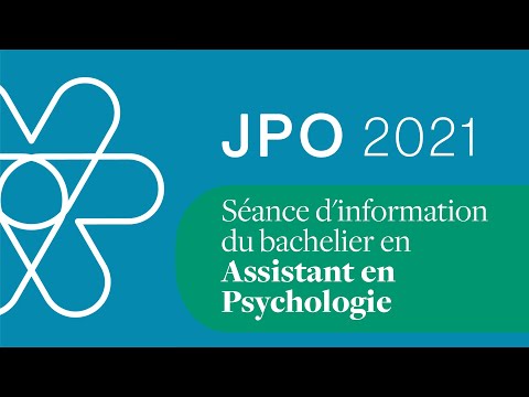 Bachelier Assistant en Psychologie -  Séance d'information de la JPO 2021