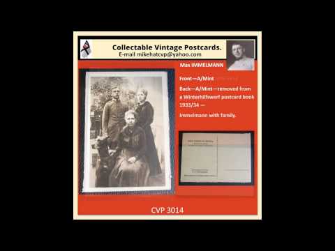 Max Immelmann & Lothar – German WW1 Air Ace – Postcards at http://collectablevintagepostcards.co.uk/