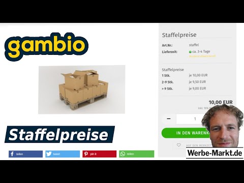 Staffelpreise im Gambio Shop einrichten | Tutorial
