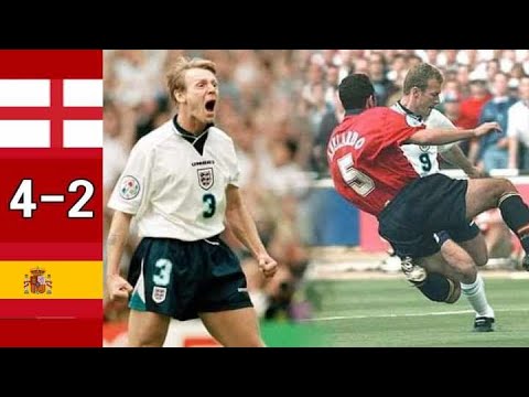 England 0-0 (4 x 2) Spain (Gareth Southgate, Gascoigne) ●UEFA Euro 1996 Extended Goals & Highlights