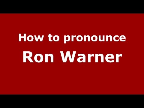 How to pronounce Ron Warner (American English/US)  - PronounceNames.com