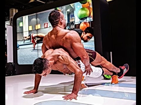 Crazy Extreme Push Ups | Marco Schmidt Germanys Bodybuilding Champion @ FIBO 2014 | Farid Berlin