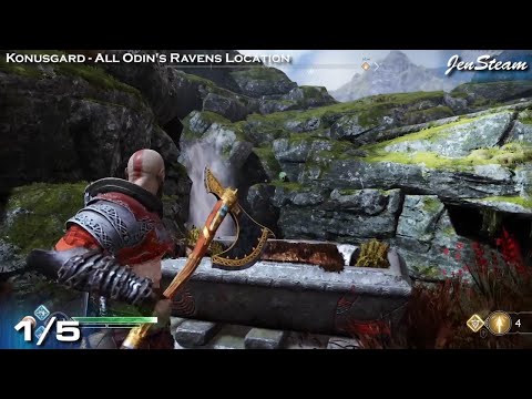 God of War All Odin's Ravens in Konunsgard (Allfather Blinded Trophy)