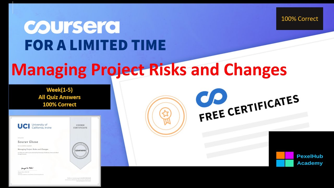 Managing Project Risks and Changes Coursera Quiz Answers Week(1-5), All Quiz Answers | 100% Correct
