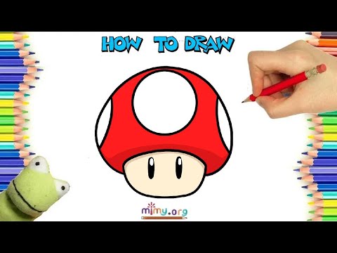 How to Draw a Mario Mushroom | Step-by-Step Easy Tutorial for Beginners