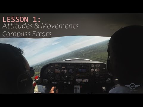 My First Flying Lesson - Attitudes and Movements, Compass Errors